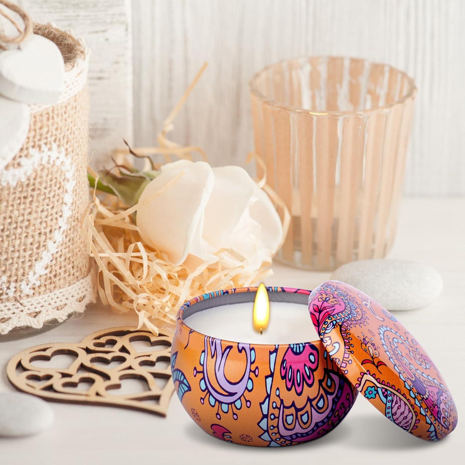 Duftkerzen Geschenkset für Frauen 12 Stück Hochwertiges Sojawachs Aromatherapie Set