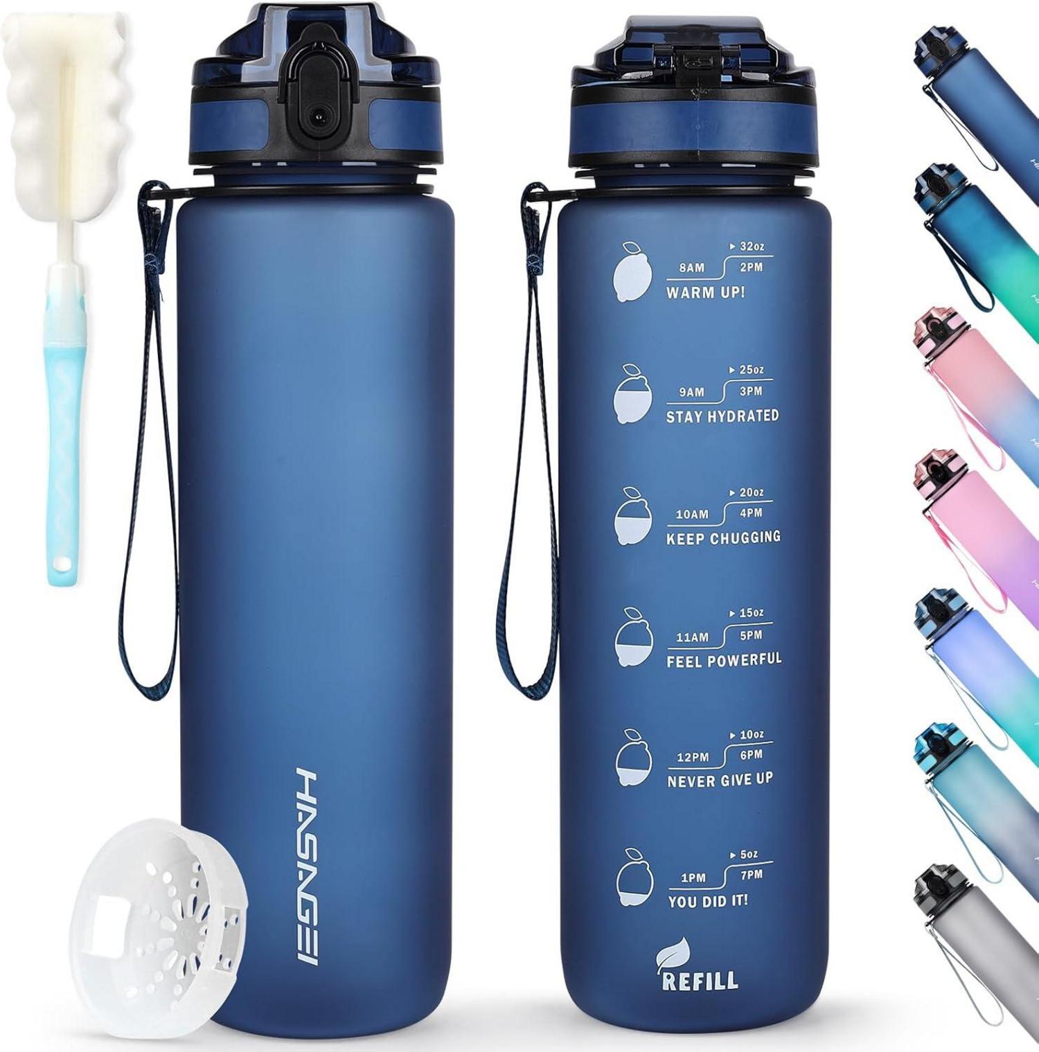Sport Trinkflasche 1L BPA frei Tritan Wasserflasche auslaufsicher mit
