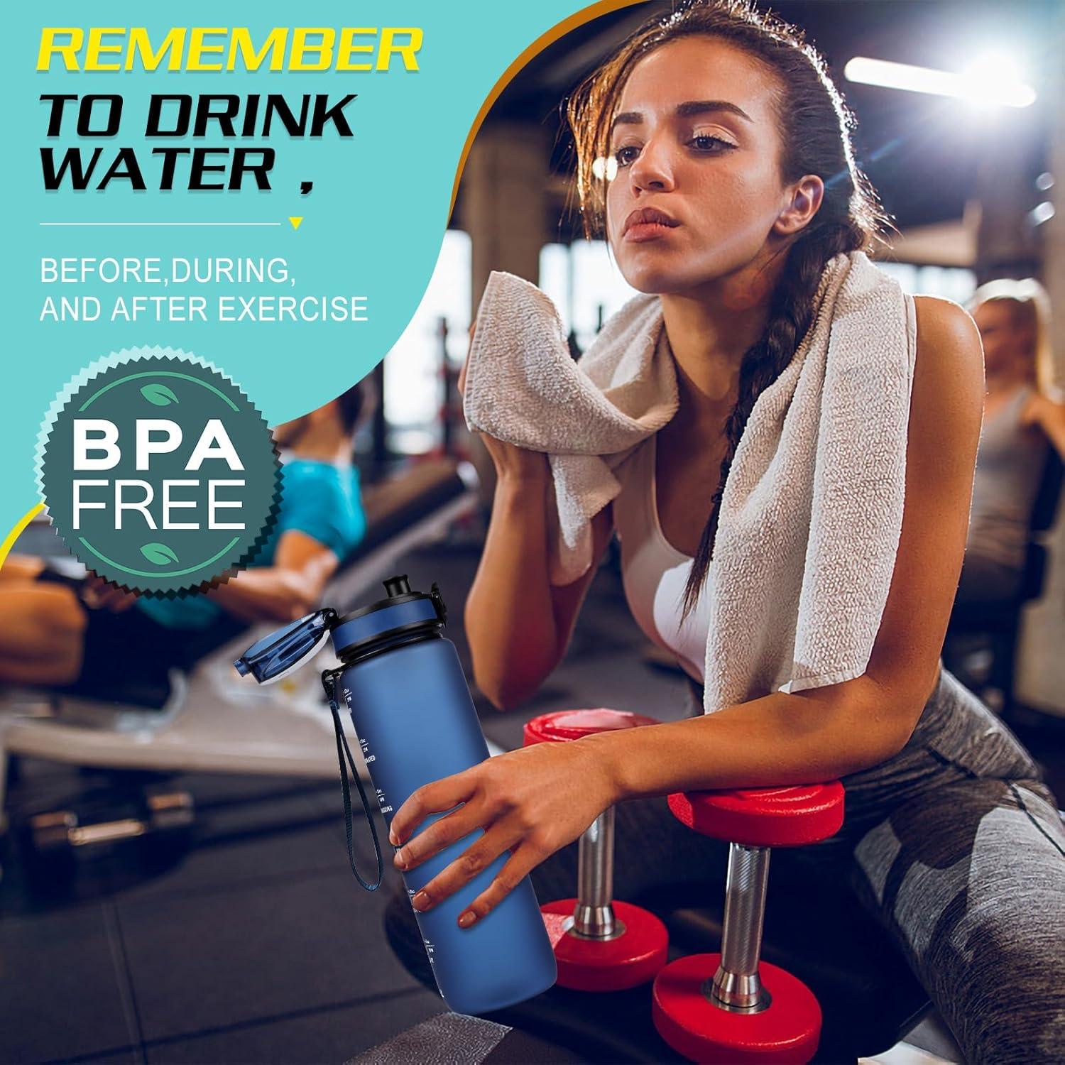 Sport Trinkflasche 1L BPA-freie Wasserflasche mit