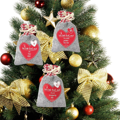 Adventskalender zum Selbst Befüllen Filzsäckchen Liebe Dich