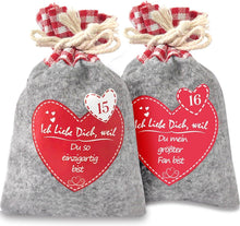 Adventskalender zum Selbst Befüllen mit 24 Gründen Ich Liebe