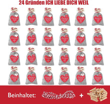 Adventskalender zum Selbst Befüllen Filzsäckchen Liebe Dich