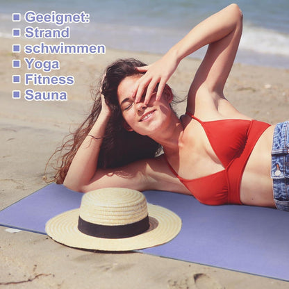 Mikrofaser Handtuch Groß 180x80cm Schnelltrocknend Sport Strand Yoga