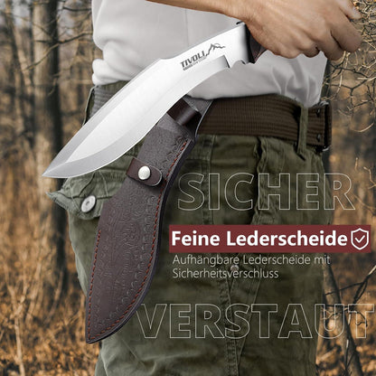 Survival Messer Outdoor D2 Stahl Full Tang Klinge Jagdmesser Bushcraft