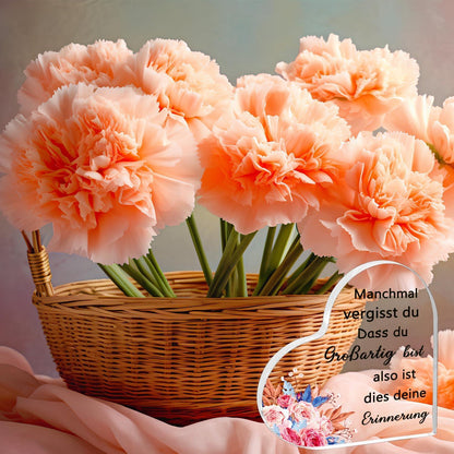 Acrylplakette Herz Geburtstagsgeschenk Frauen Freundin Schwester