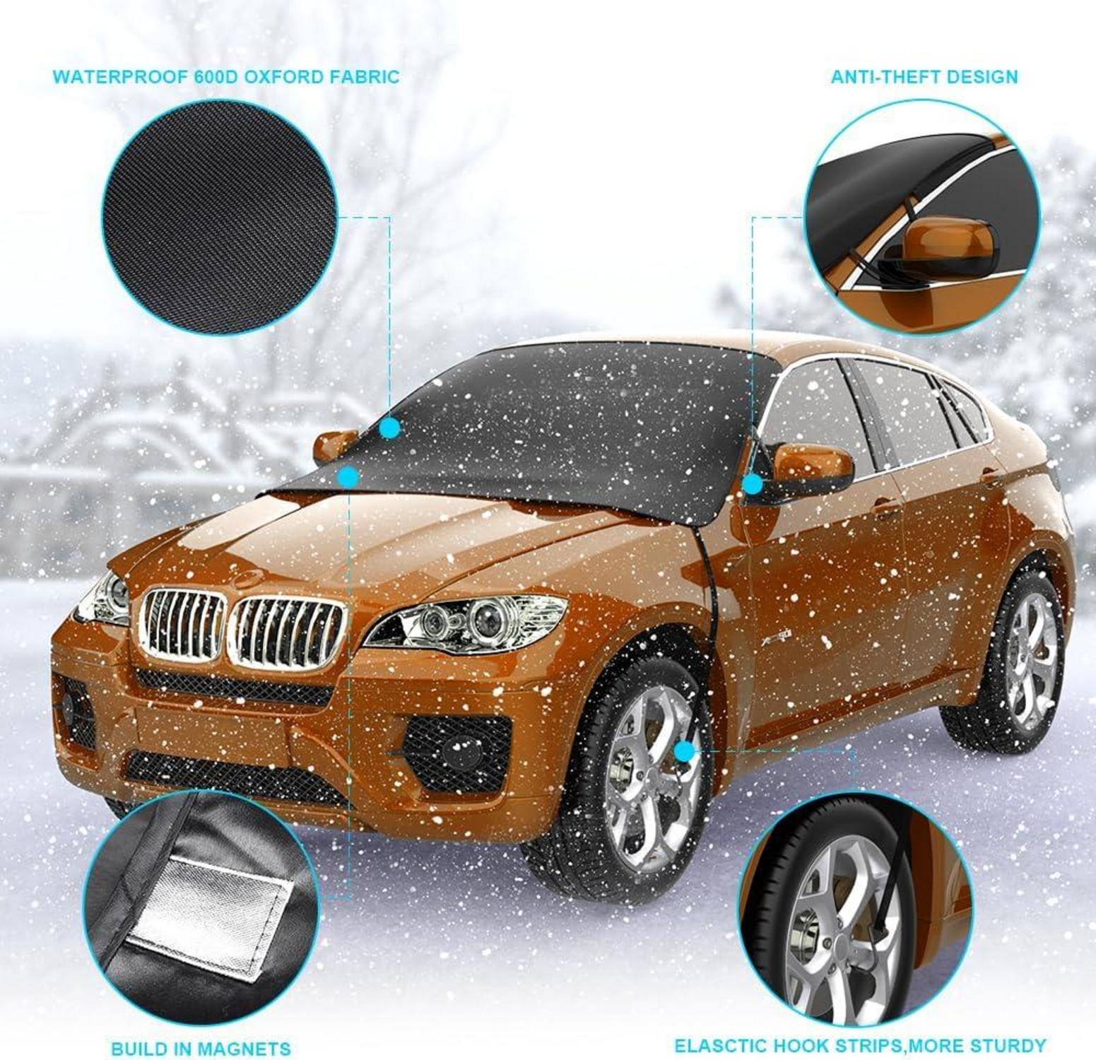 Frontscheibenabdeckung Winter Auto Windschutz SUV LKW Schwarz