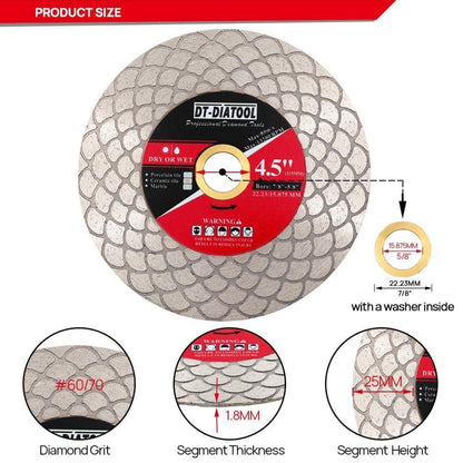 Diamant-Trennscheibe 115mm 5er Set für Fliesen & Marmor