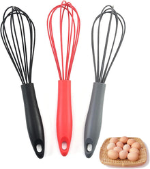 Küchenschneebesen Set Silikon 3-teilig robust bequemer Griff
