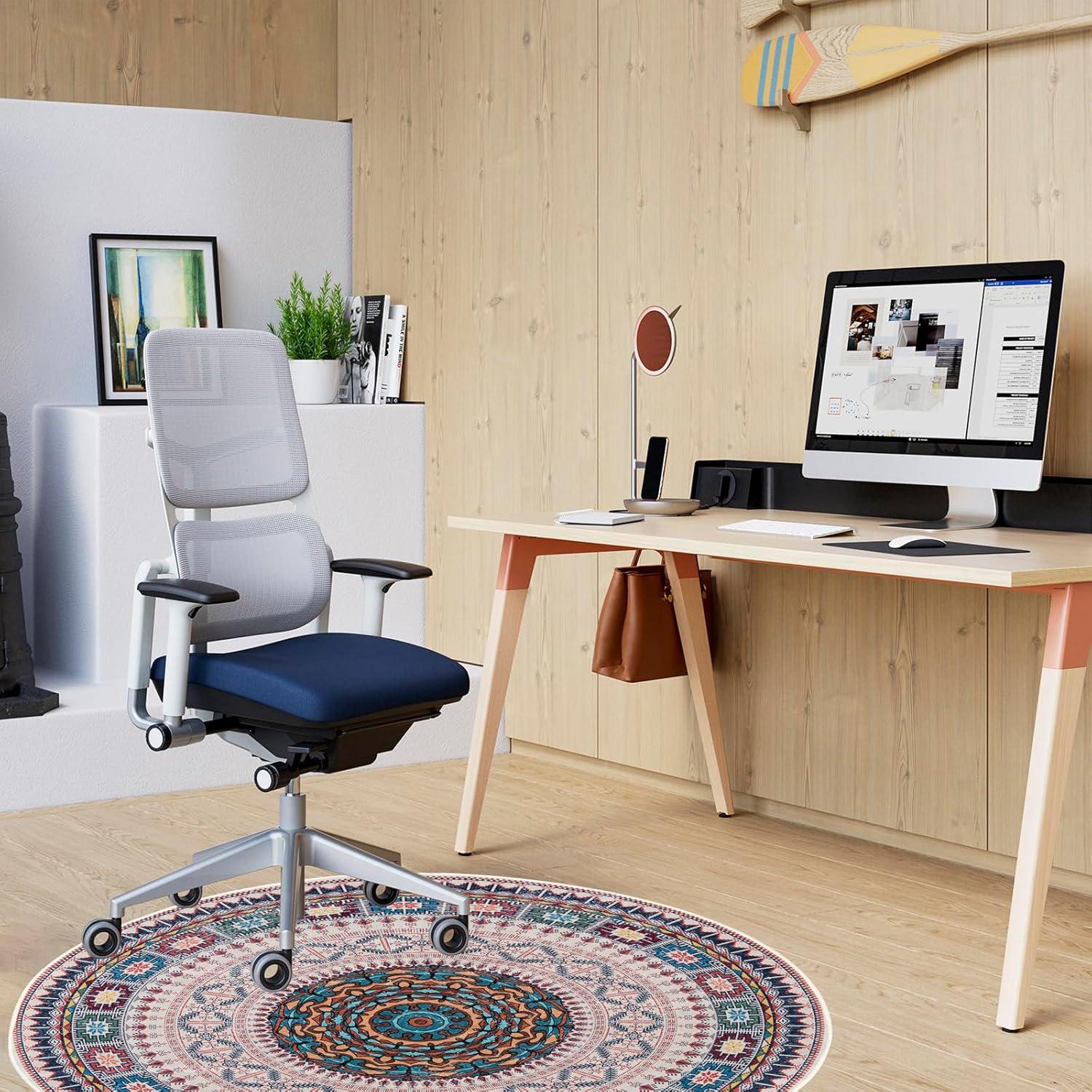 Bodenschutzmatte rutschfest Stuhlunterlage 120x120cm Bürostuhl Gaming