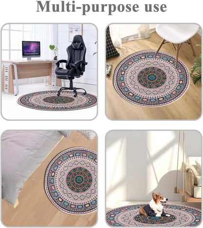 Bodenschutzmatte 120x120cm Hartböden Teppich rutschfest Bürostuhl