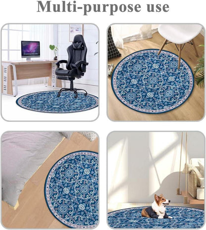 Bodenschutzmatte Gaming Bürostuhl Teppich rutschfest 120x120cm Tanzen