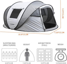 Camping Zelt für 4–6 Personen | Pop up Zelt wasserdicht mit