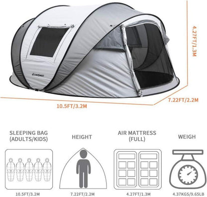 Camping Zelt für 4–6 Personen | Pop up Zelt wasserdicht mit