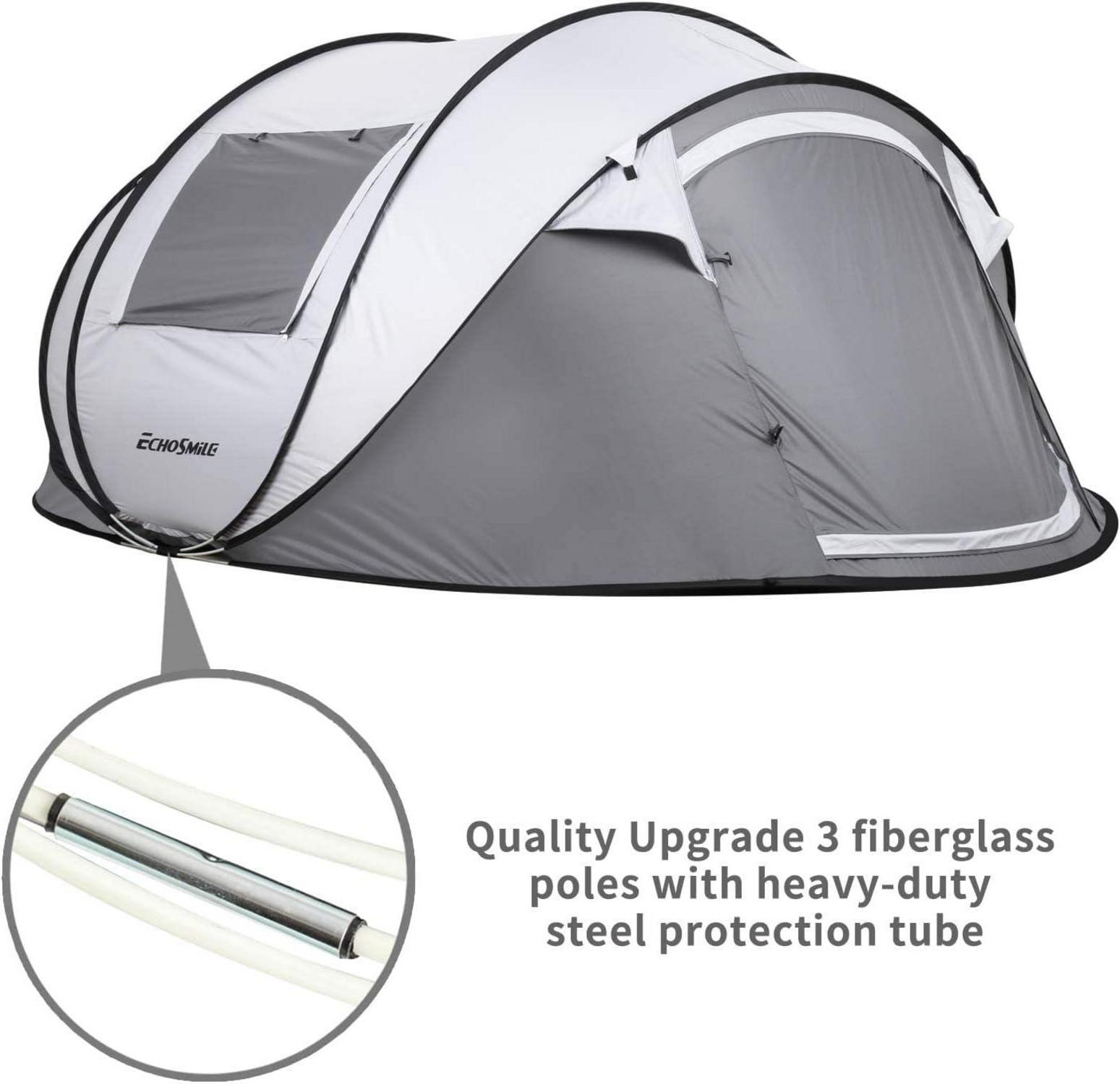 6 Personen Pop-up Camping Zelt wasserdicht Belüftungsfenster