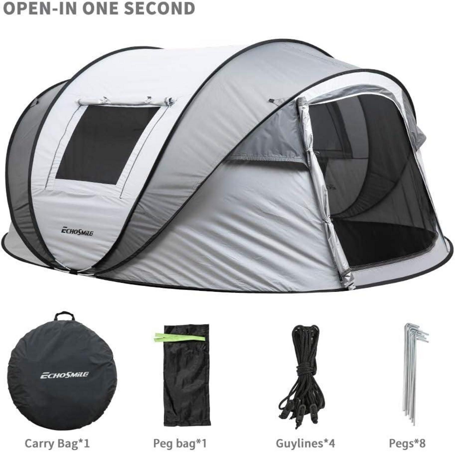 6 Personen Pop-up Camping Zelt wasserdicht Belüftungsfenster