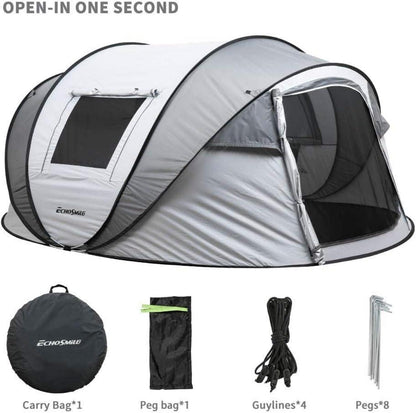 6 Personen Pop-up Camping Zelt wasserdicht Belüftungsfenster