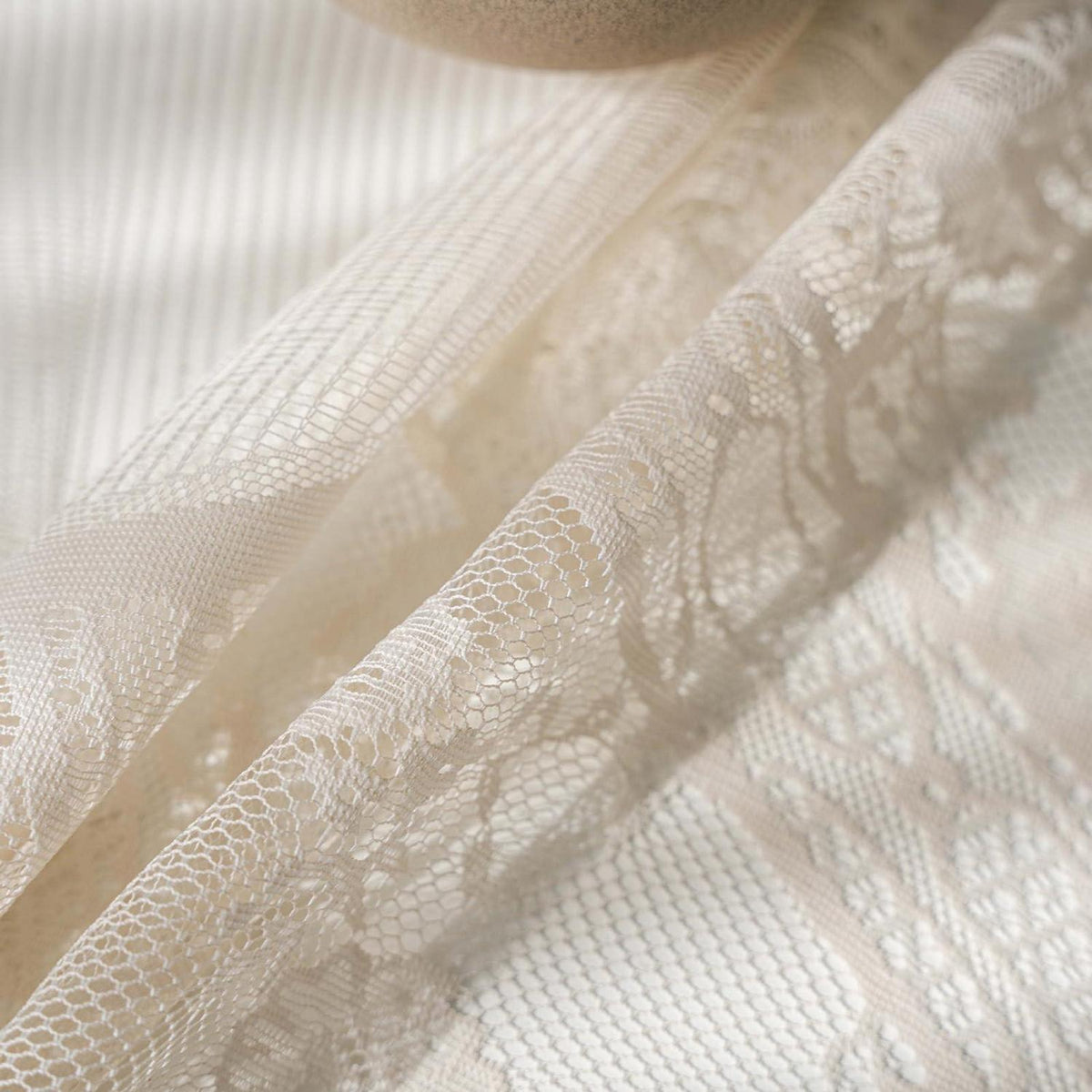 Runde Spitze Tischdecke Beige, Vintage Floral Bestickt