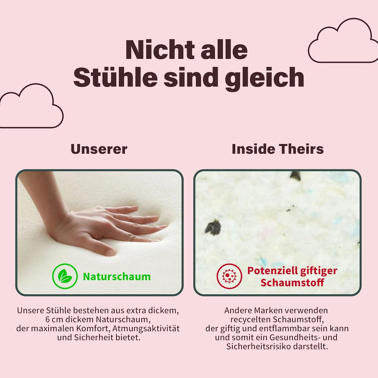 Fantasylab Bürostuhl Höhenverstellbar Drehstuhl Samt 150KG