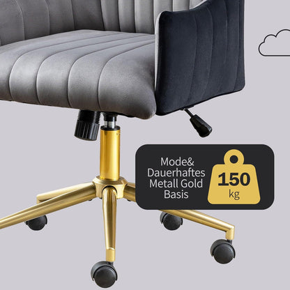 Bürostuhl Fantasylab Samt Drehstuhl Höhenverstellbar 150KG