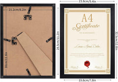 12er Bilderrahmen A4 Set Schwarz - Fotorahmen Collage