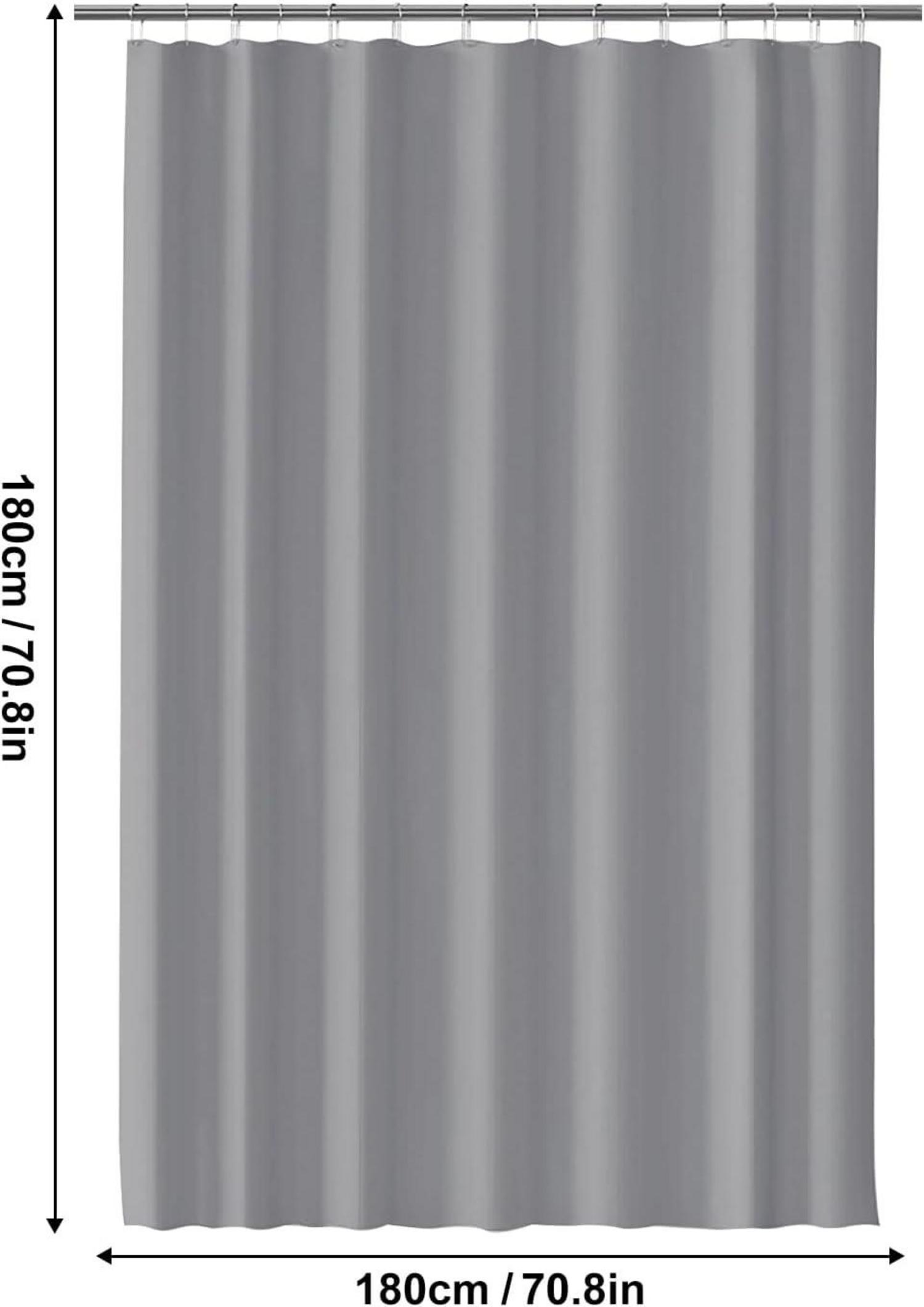 Badevorhang 180x180 cm Wasserdicht Waschbar PEVA