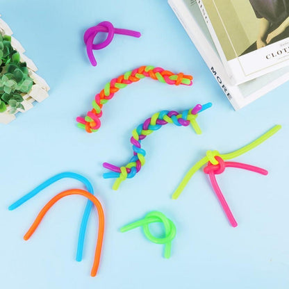 Ainiv 12 Stück Bunte Dehnbare Sensorische Nudeln Fidget Toys Set