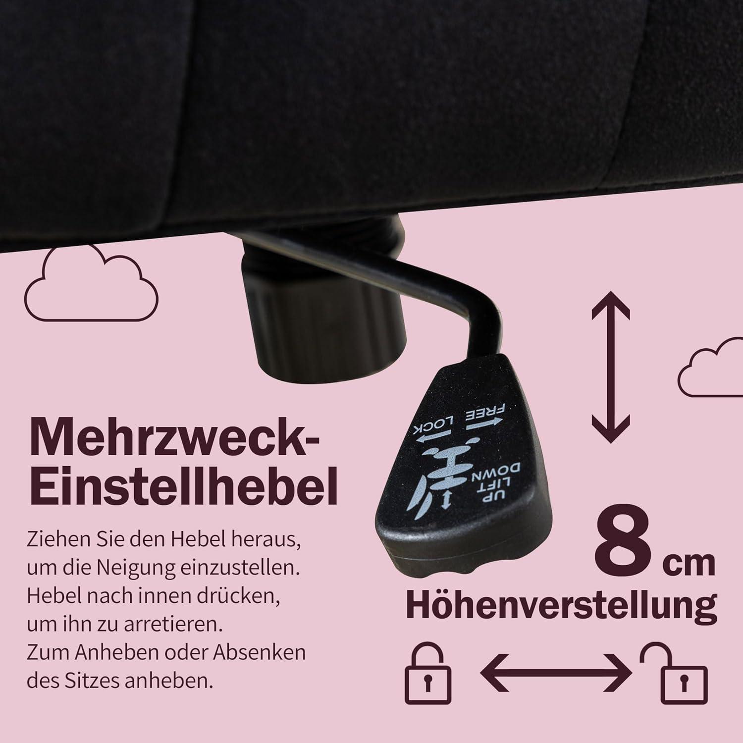 Ergonomischer Fantasylab Bürostuhl Samt Drehstuhl 150KG