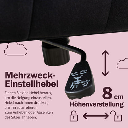 Ergonomischer Fantasylab Bürostuhl Samt Drehstuhl 150KG