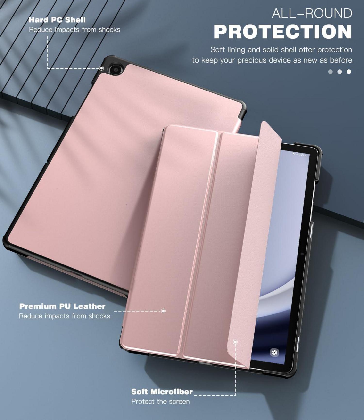Samsung Galaxy Tab A9+ Hülle 11 Zoll 2023 Schutzhülle Ständer Rosa