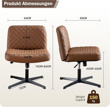 Ergonomischer Bürostuhl ohne Armlehnen und Räder, Heavy Duty