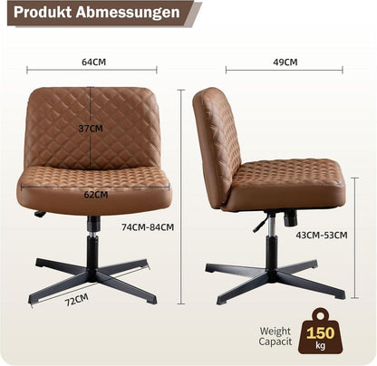 Ergonomischer Bürostuhl ohne Armlehnen und Räder, Heavy Duty