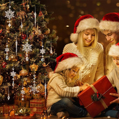 Weihnachtsdeko Schneeflocken Eiszapfen Anhänger Set 16-teilig