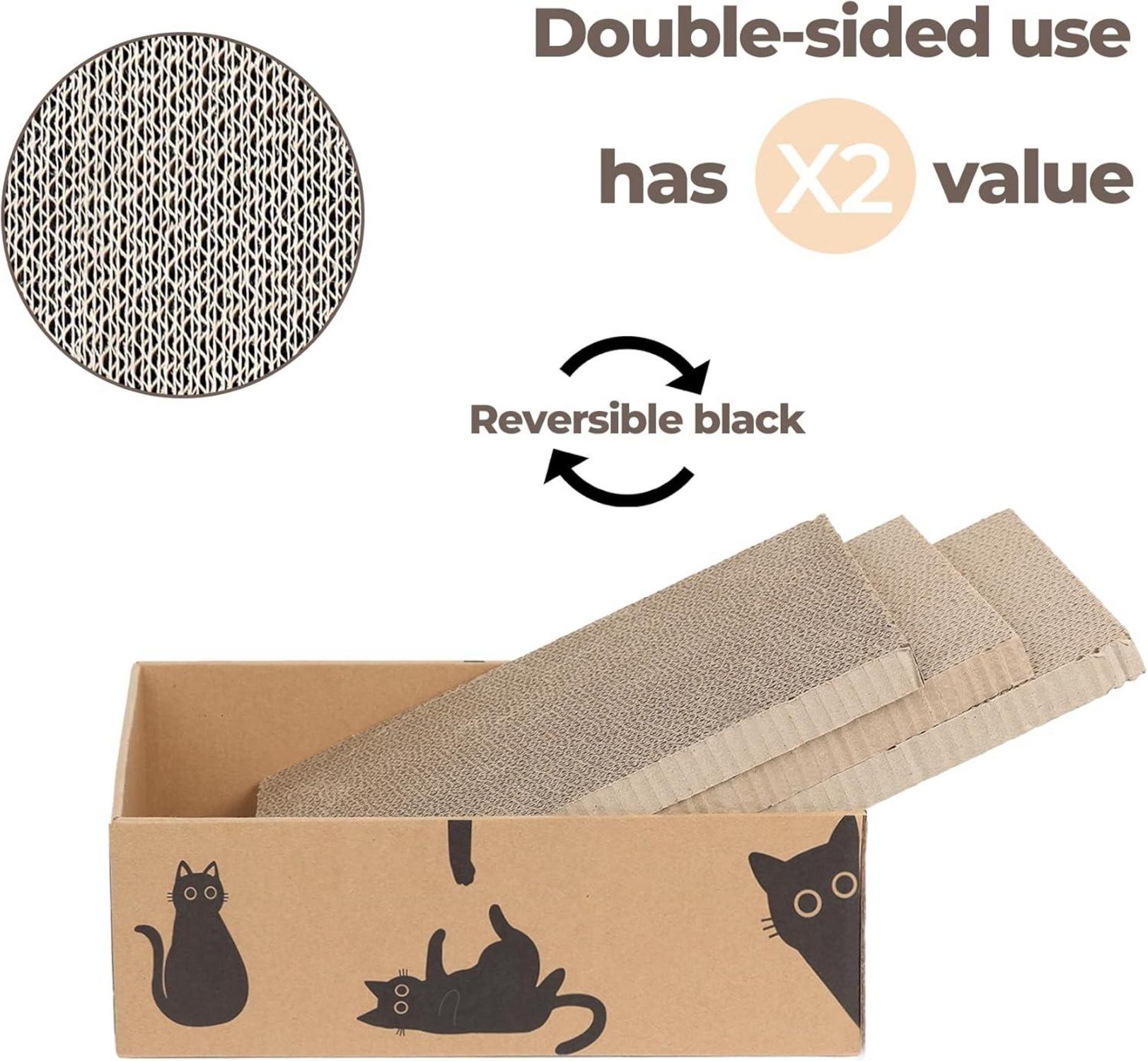 Katzenkratzbrett 5 Schichten Design Wellpappe Katzenkratzer Reversible