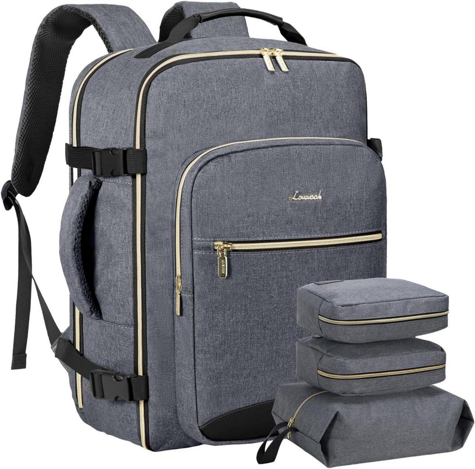 Handgepäck Rucksack für Damen 40L Wasserdicht inkl. Laptopfach