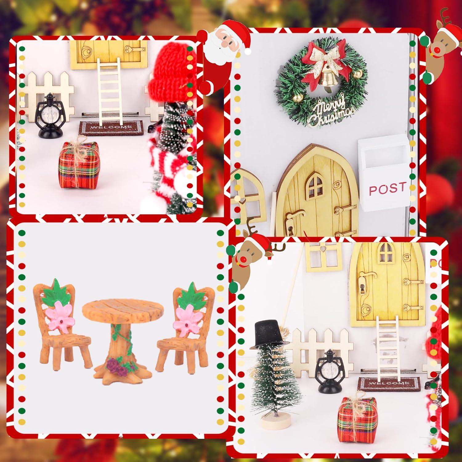 Miniatur Wichteltür Weihnachtsdeko Set 23-teilig Kinder Geschenke