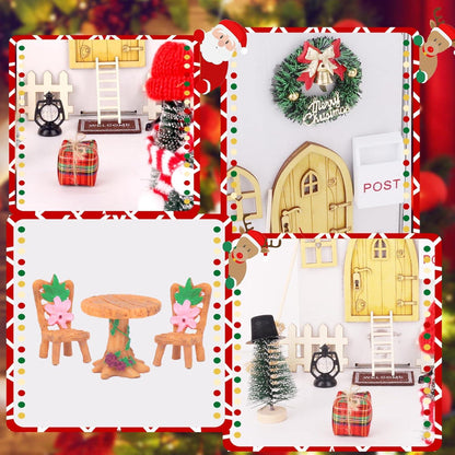 Miniatur Wichteltür Weihnachtsdeko Set 23-teilig Kinder Geschenke