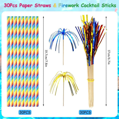 Cocktail Deko 150 Stück Party Zubehör Cocktail Dekorationen