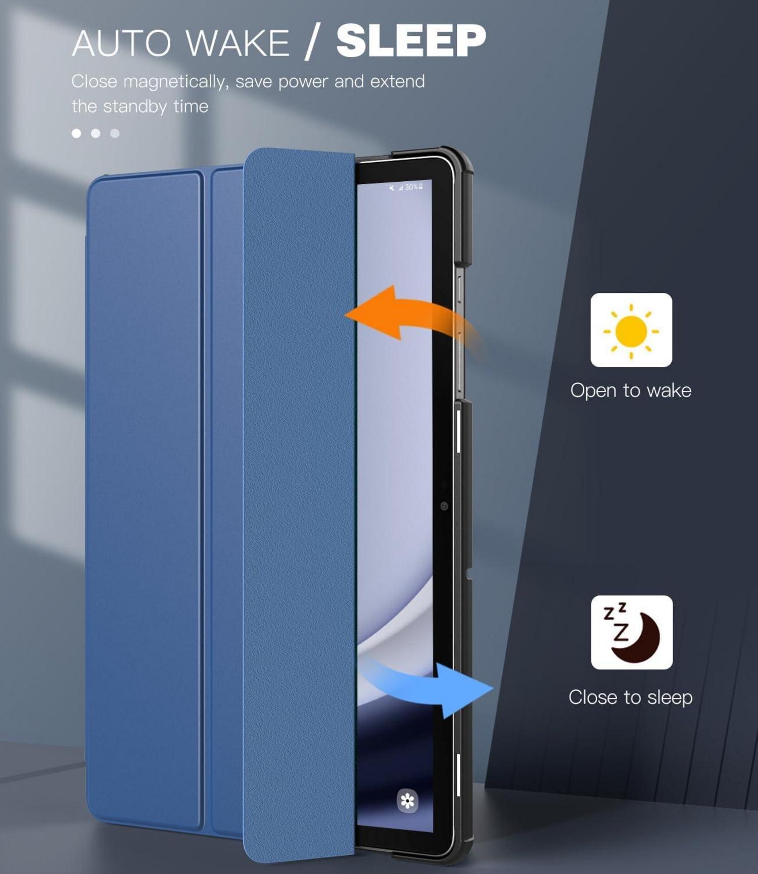 Hülle für Samsung Galaxy Tab A9+/A9 Plus 11 Zoll 2023 Marineblau