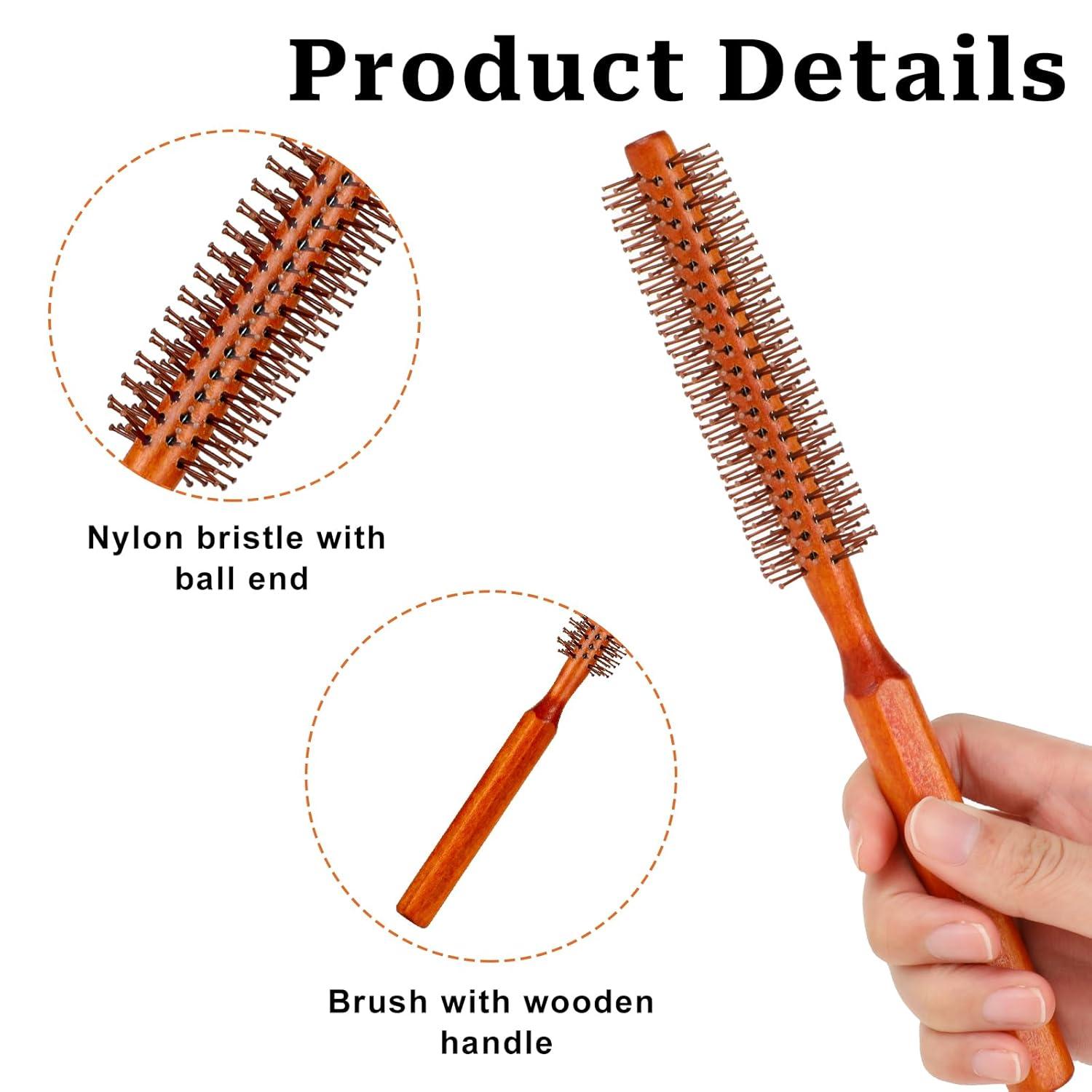 Kleiner Rundbürste für Föhnen und Styling mit Nylonborsten