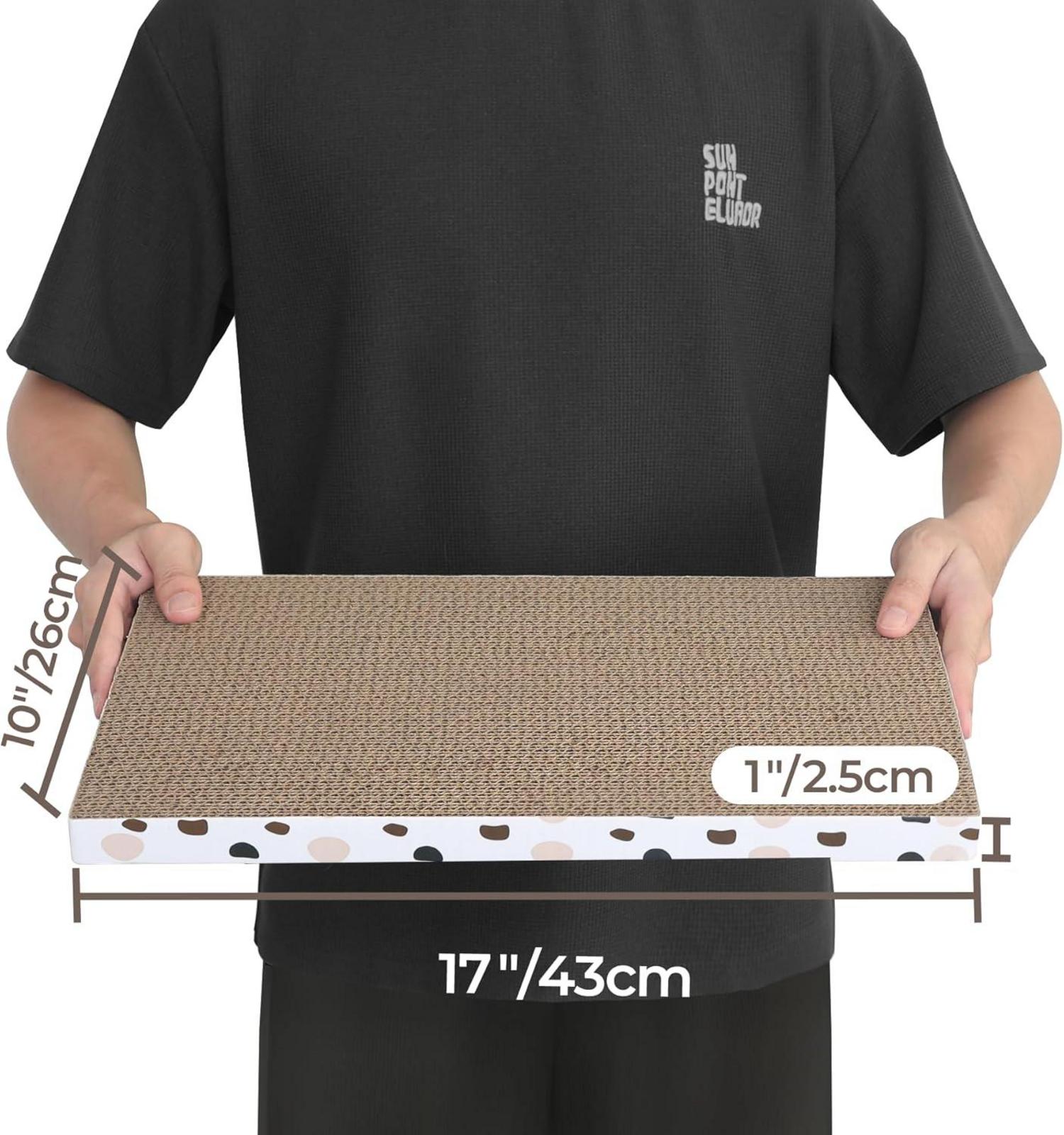 3er-Set Katzenkratzer Karton, Kratzpad aus recycelter