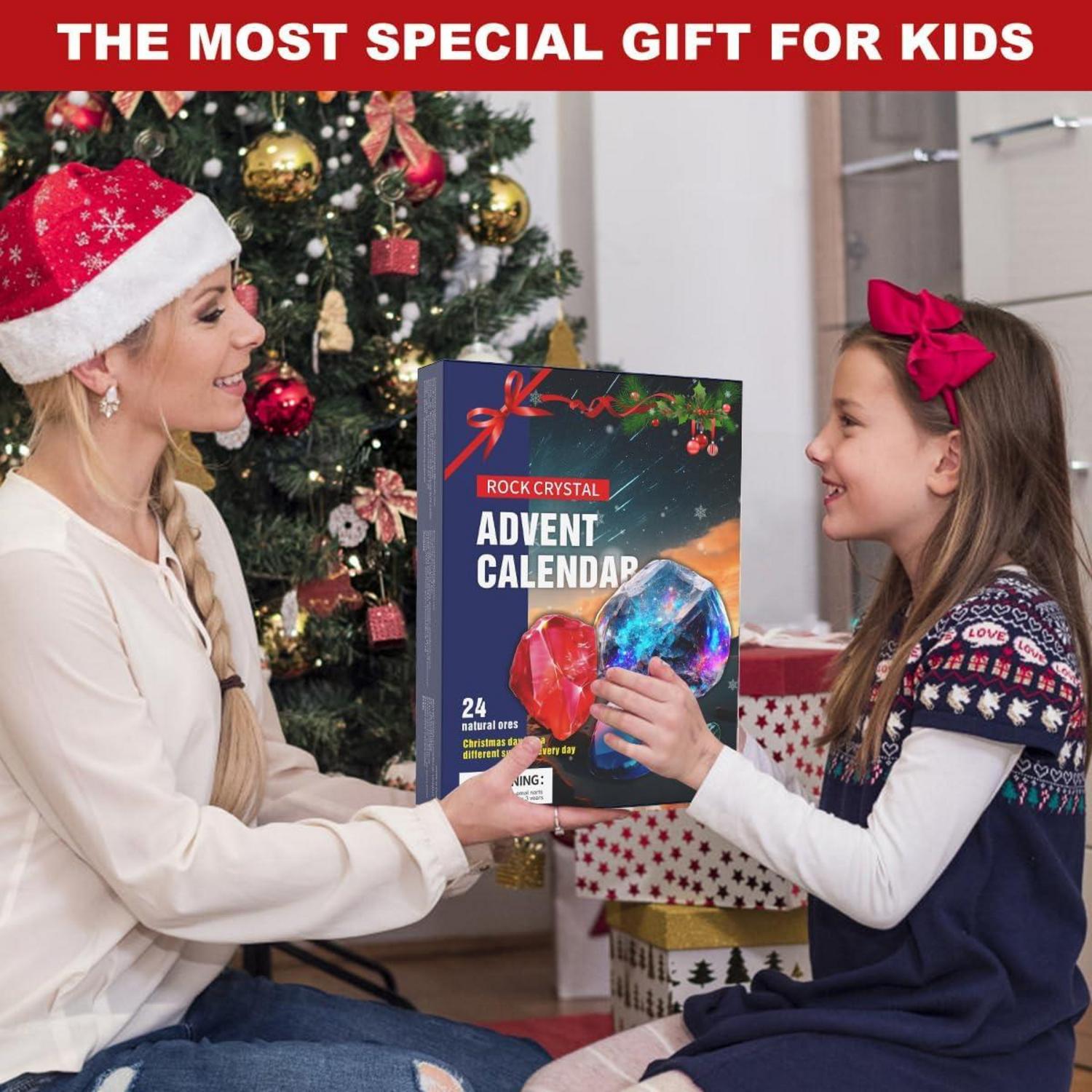 Adventskalender 2024 Kinder Kristalle Edelsteine Achat 24 Stück