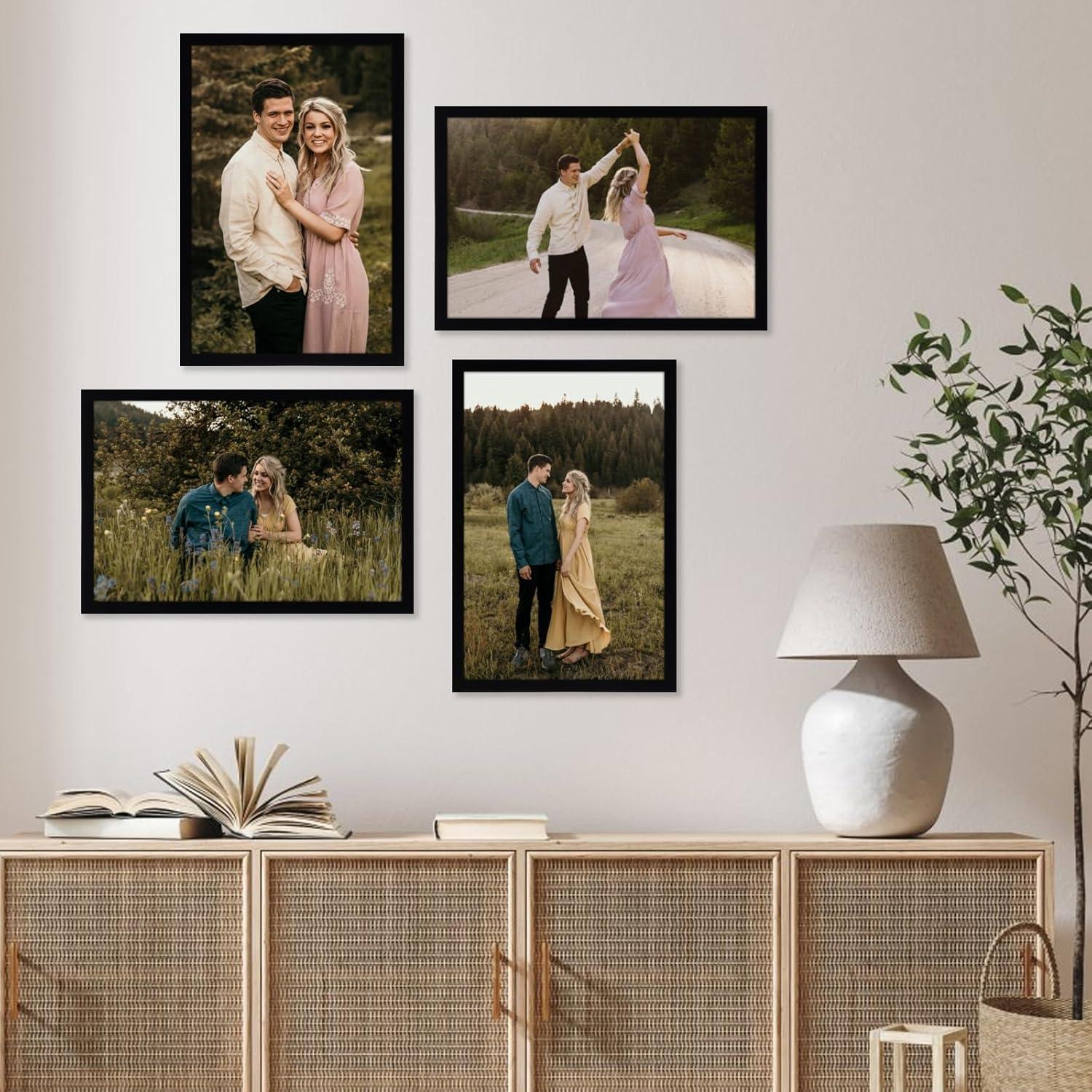 Bilderrahmen Schwarz 20x30 cm Modernes Design Fotorahmen Wand Tisch Display