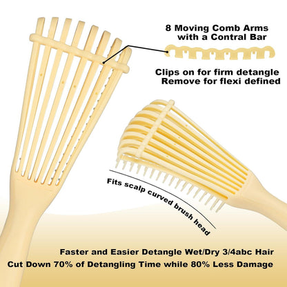 Entwirrbürste für Naturhaar, Afro Haare 3a bis 4c, Haarkantenbürsten