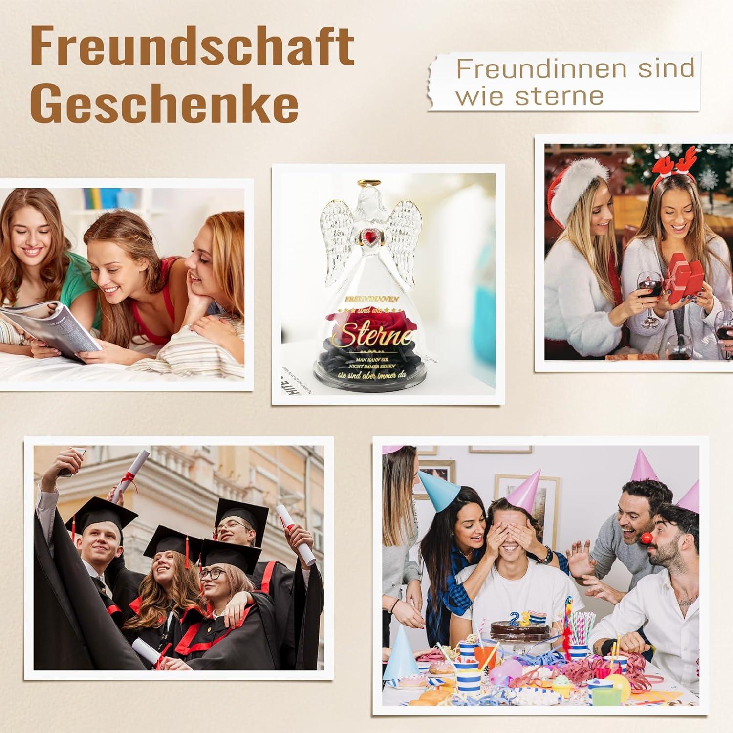 Ewige Rose Engel Freundinnen Geschenk Geburtstag Weihnachten