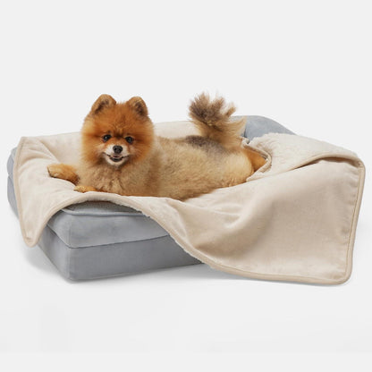 Wasserdichte Hundedecke Sherpa Fleece Cremefarben 80x60cm