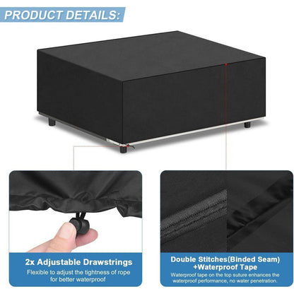 Grillabdeckung Wasserdicht für Tischgrill 80x60x25cm