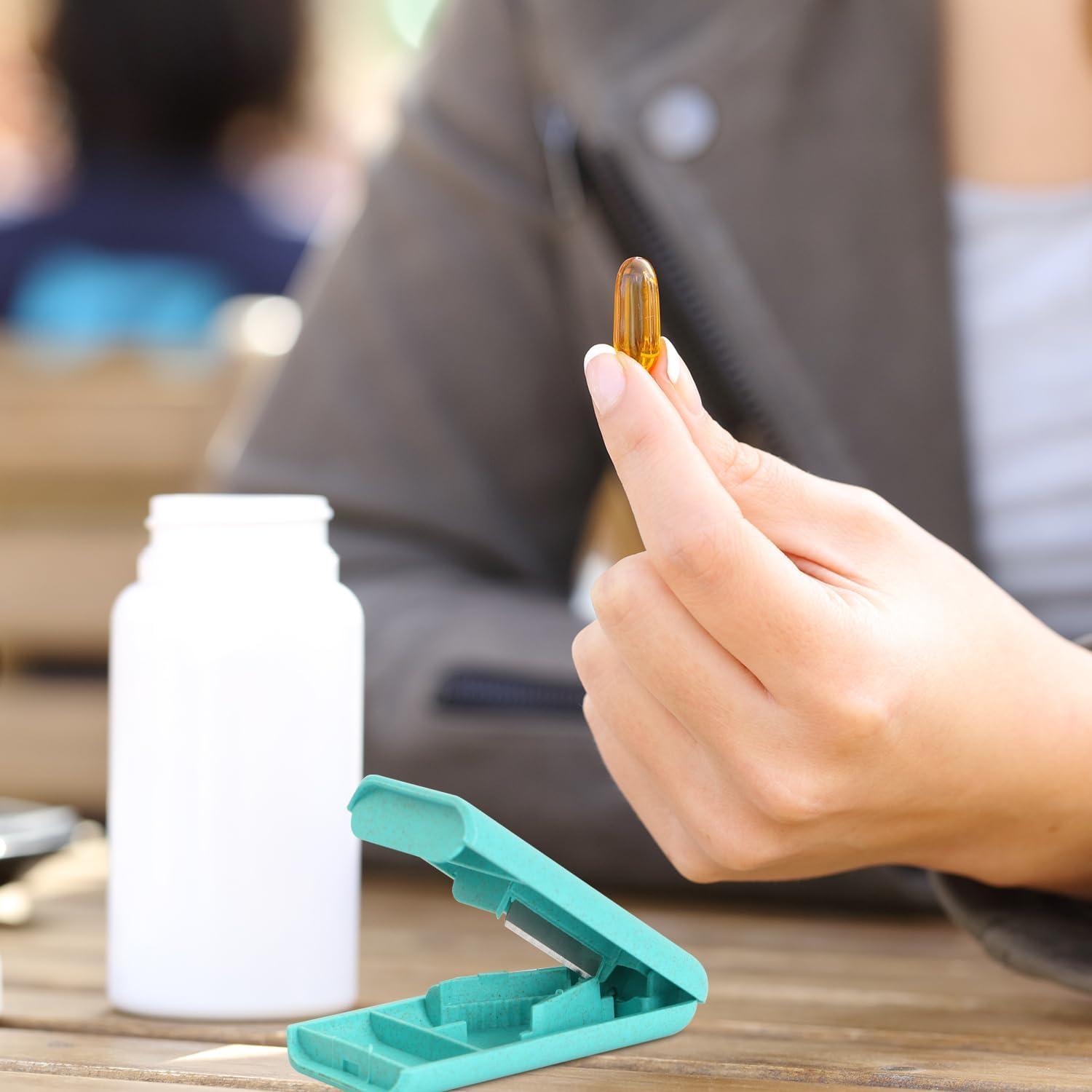 Tragbarer Tablettenteiler mit Aufbewahrungsfach und Scharfen Klingen