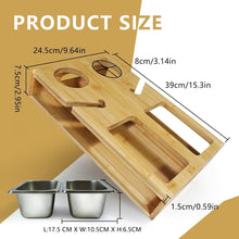 Couch Bar Holz Snackbox Weinglashalter Rechteckig