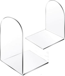 Transparente Acryl-Buchstützen für Regale 2 Stück - Rutschfeste
