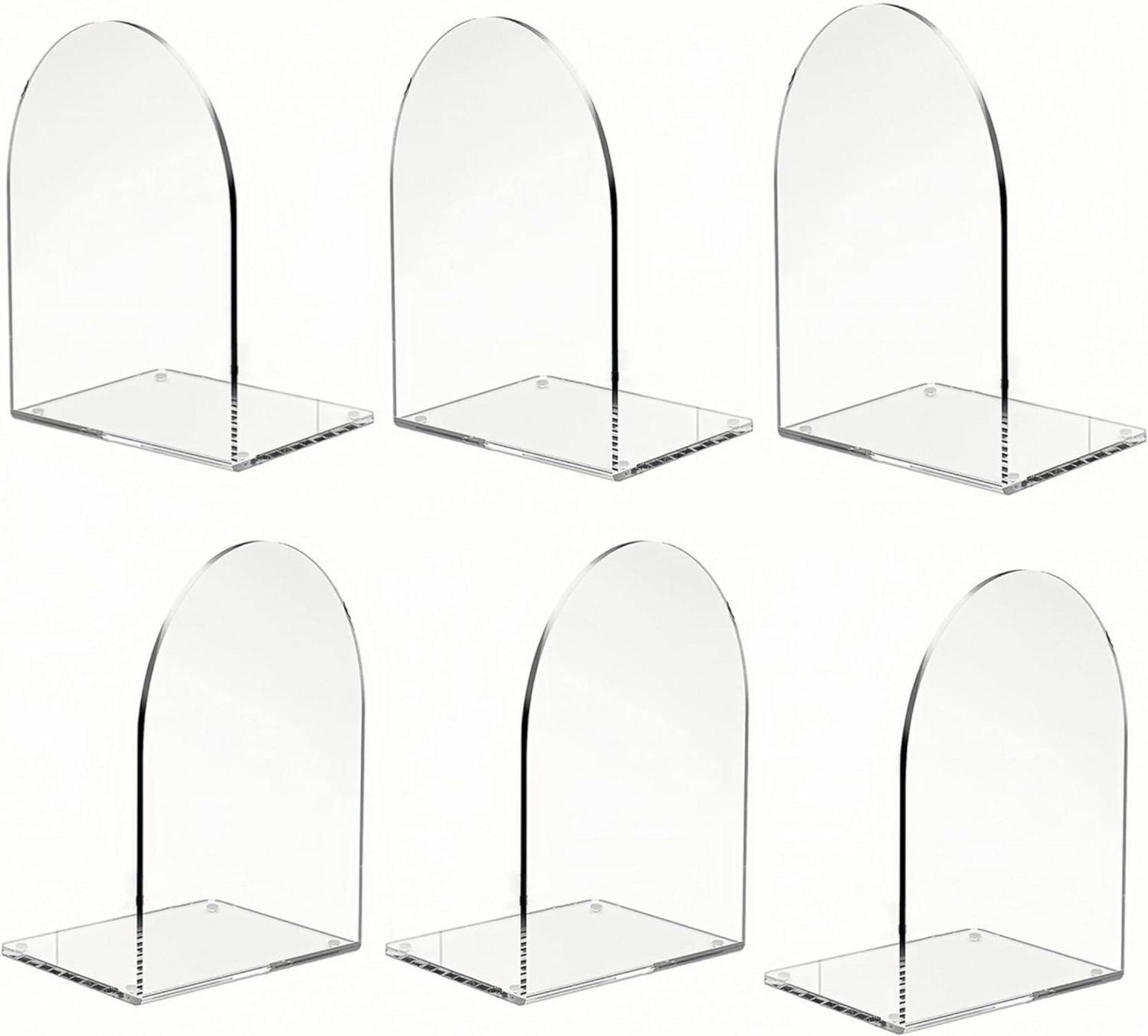 Buchstützen 6er Set Transparentes Acryl Bücherstützen Rutschfest